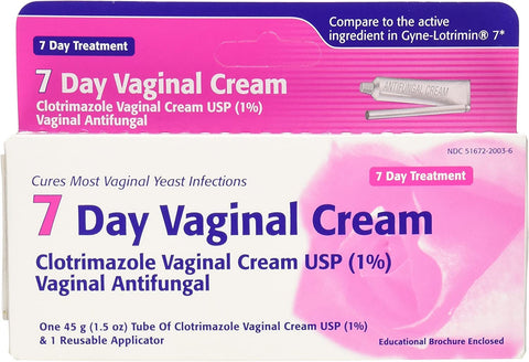 Taro Clotrimazole 7 Vaginal Cream 45 g (Pack of 4)