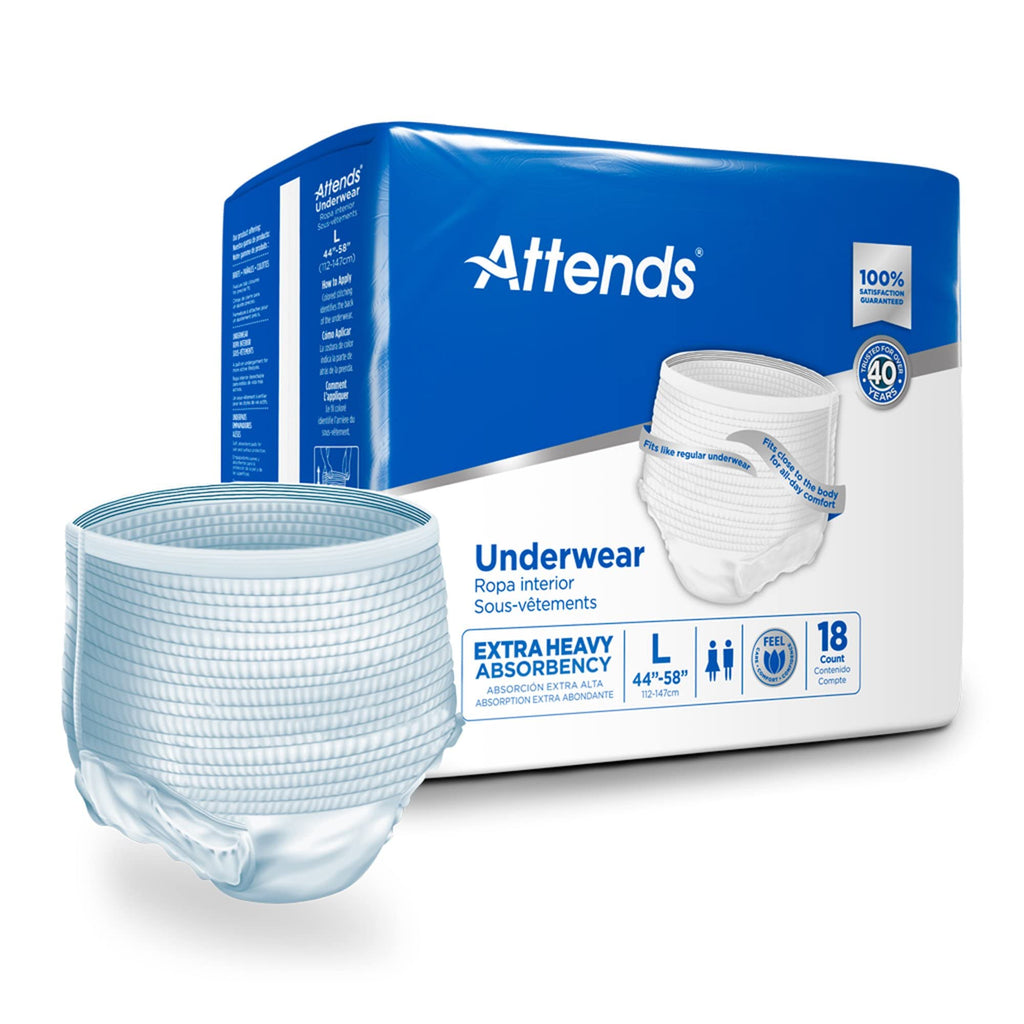 Attends Disposable Underwear Pull On with Tear Away Seams Large, APV30 ...