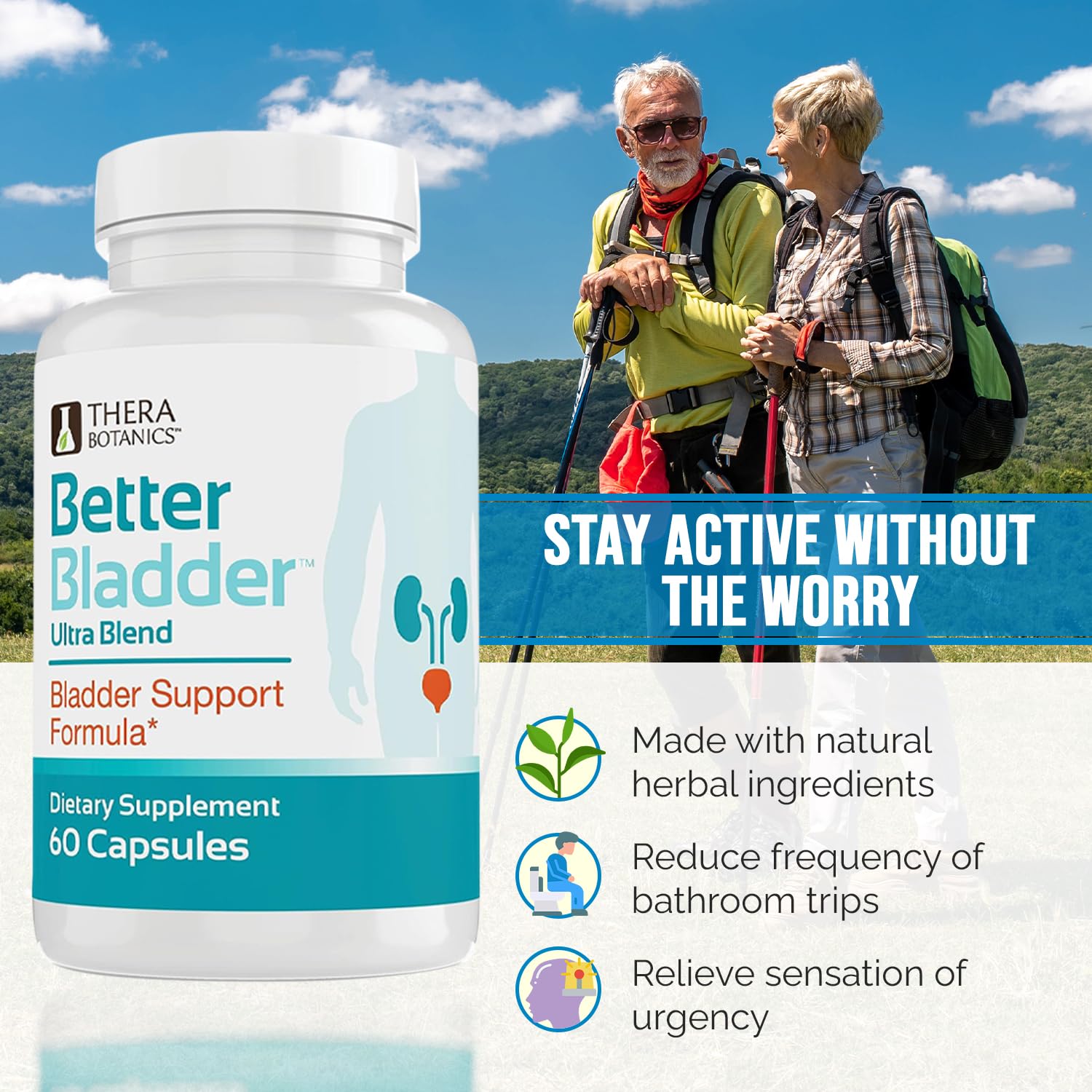 Better Bladder Ultra Control Supplement for Women & Men - Bladder Support Supplement Enhanced with Vitamin D3 to Help Reduce Uri