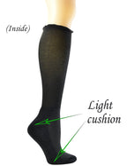 Yomandamor Women's Non-binding Lace Knee-Hi Boot Diabetic Socks with Seamless Toe,4 Pairs