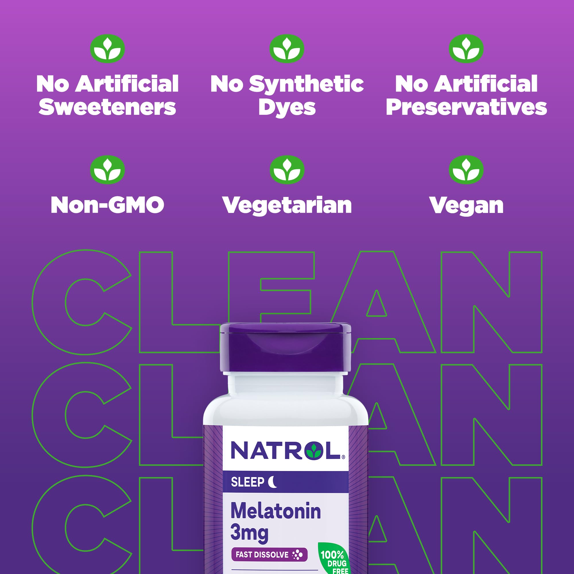 Natrol Fast Dissolve Melatonin 3 mg, Melatonin Supplements for Restful Sleep, Sleep Support for Adults, 90 Strawberry-Flavored T