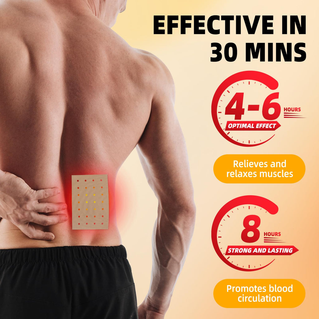 MOSKESON Tiger Patches - 40Pcs Chinese Red Tiger Plaster, Back Patch Ultra Strength Heat Patches for Muscle Joint of Knee Neck S