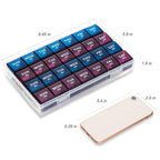 XL Monthly Pill Organizer 1 Time a Day, 28 Day Pill Box Once a Day, 4 Week Pill Case Large Compartments, Yaklim Weekly Vitamin O
