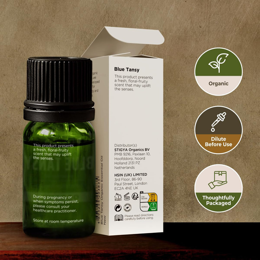 Gya Labs Blue Tansy Essential Oil - 0.17 Fl Oz - for Hair, Skin, Diffuser, Aromatherapy & DIY Candle Making Scent