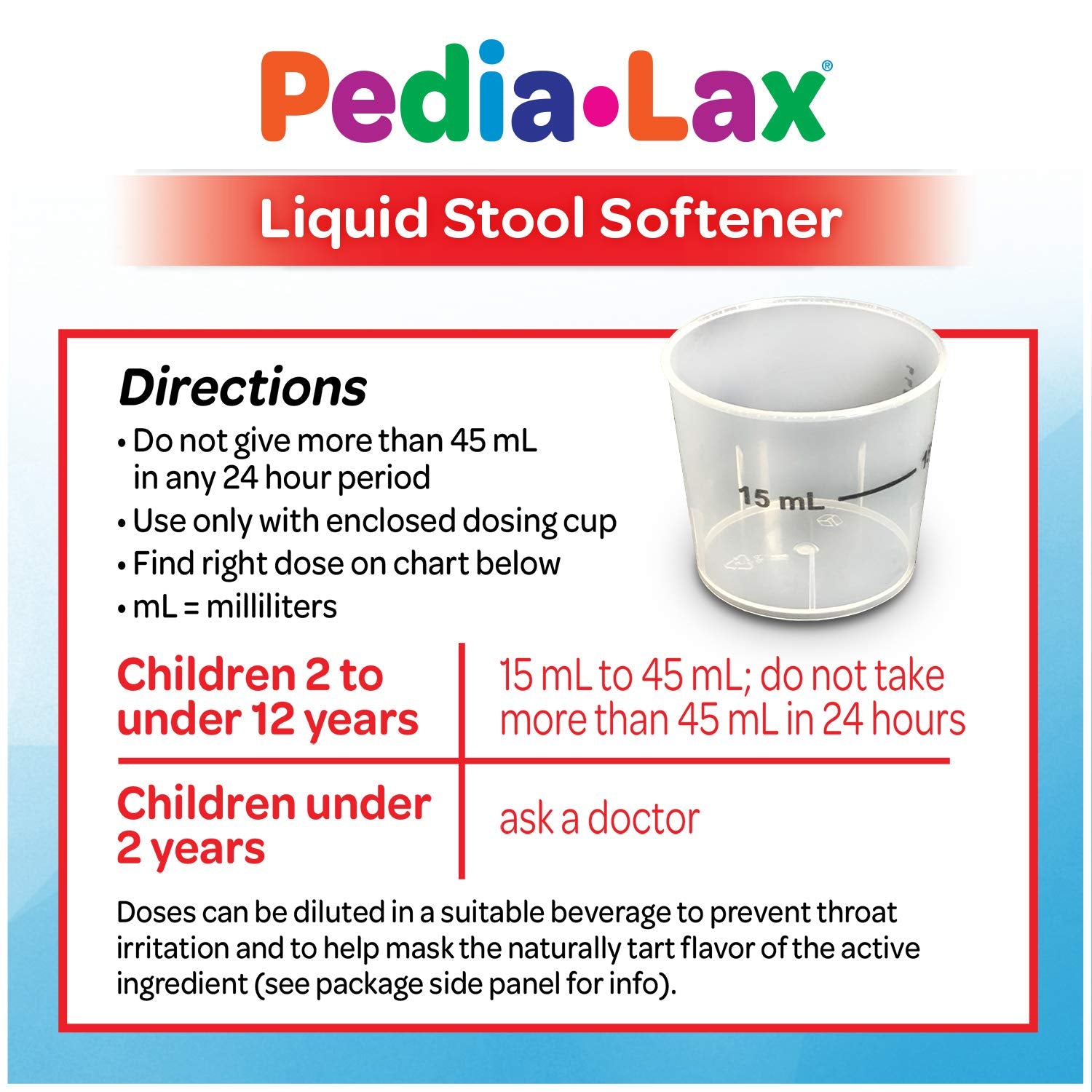 Pedia-Lax Liquid Stool Softener for Kids, Ages 2-11, Berry Flavor, 4 Fl Oz (Pack of 3) Packaging may vary