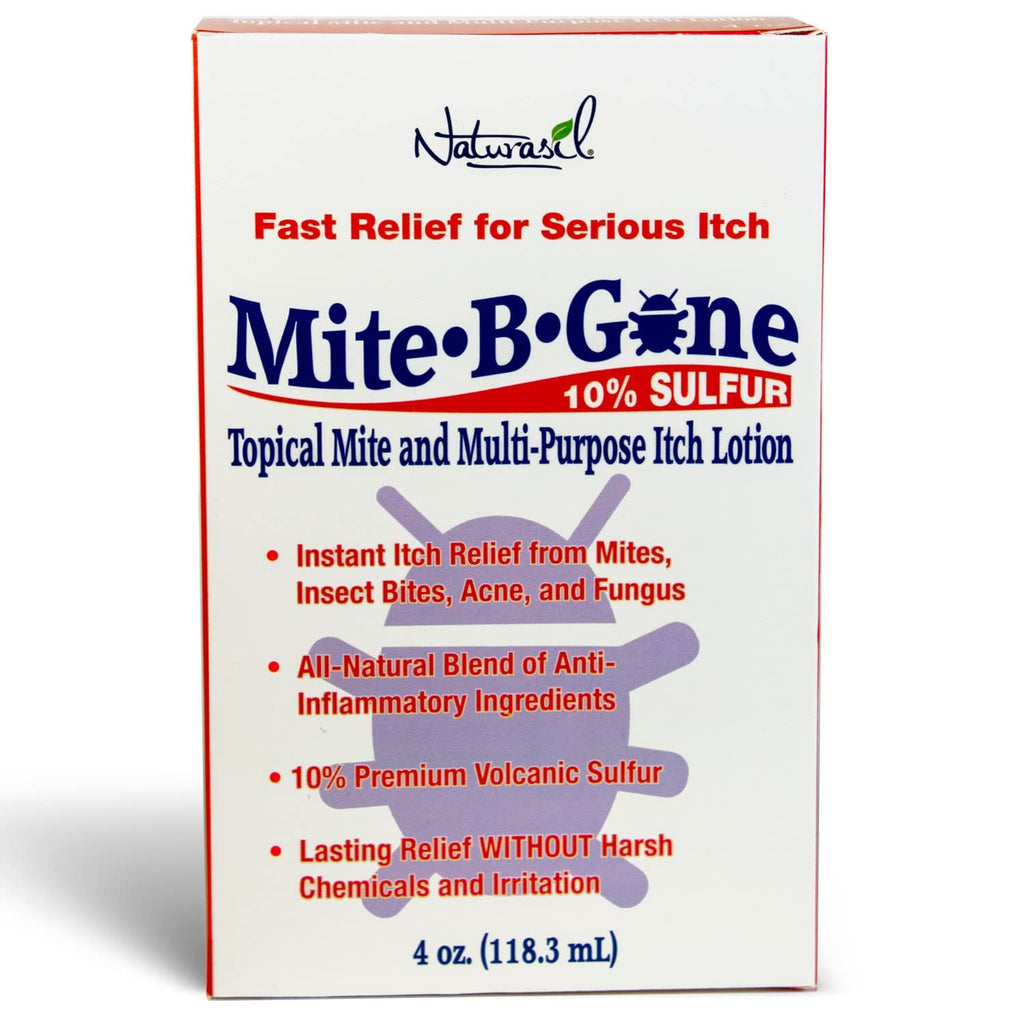 All-Natural Itch Relief by Mite-B-Gone - Sulfur Lotion Treatment for Acne, Bug Bites, Skin Redness & Itching, Discomfort & Rosac