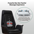 Mynt Black Acupressure Massage Chair Pad with 4 Deep Kneading Nodes, Shiatsu Back Massager for Chair with Heat, Heated Back Mass