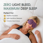 Nidra Sleep Mask, Contoured Blackout Sleeping Mask, for Men & Women - Standard Size, Brown