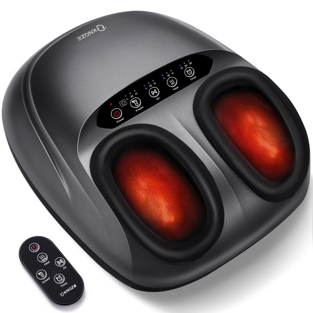 Shiatsu Foot Massager Machine with Heat & Remote, 2025 Upgraded Deep Kneading Feet Massager for Plantar Fasciitis & Neuropathy, 
