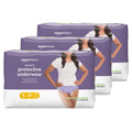 Amazon Basics Incontinence Underwear for Women, Protective, Disposable, Postpartum, Maximum Absorbency, Small, Lavender, 72 Coun
