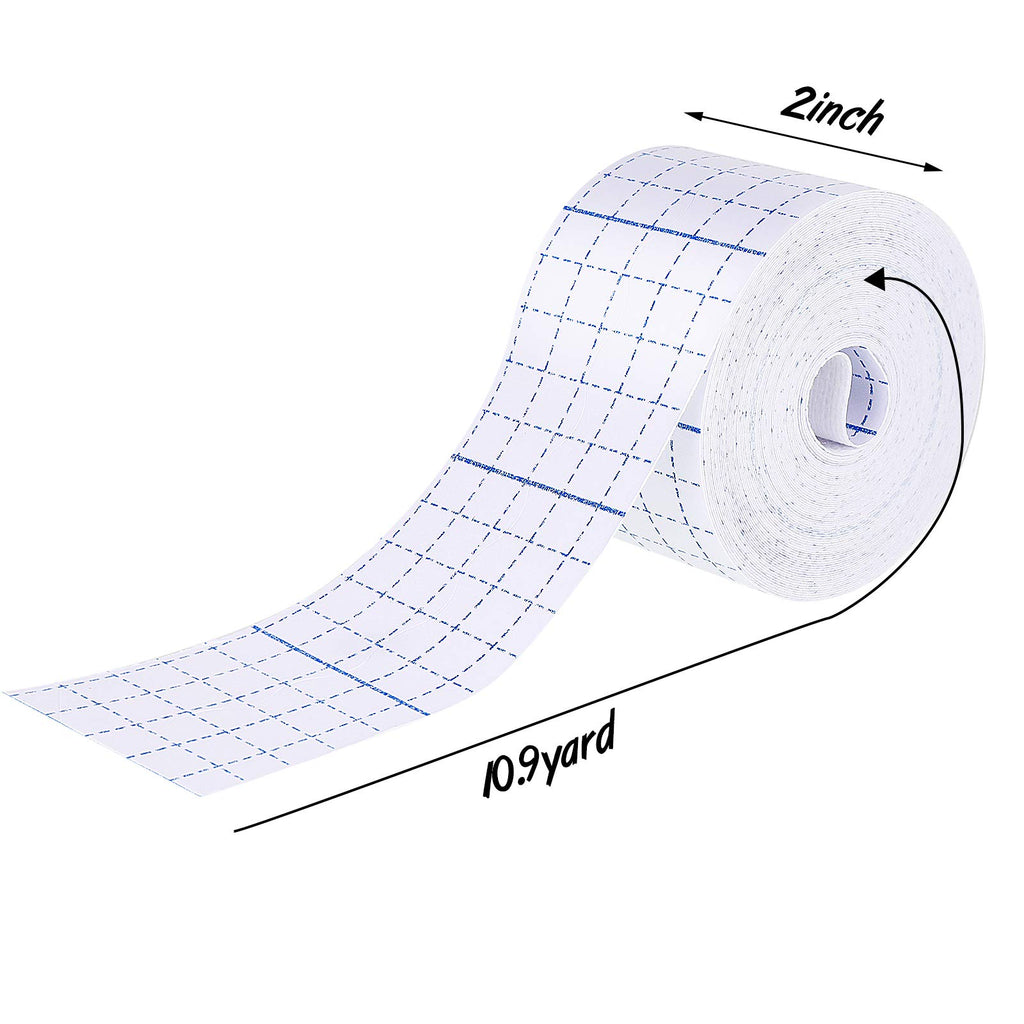 Nuanchu 2 Rolls Non-Woven Cover Roll Stretch Tape Non-Woven Adhesive Bandages Breathable Bandage Tape Cohesive Wrap Bandages Pro