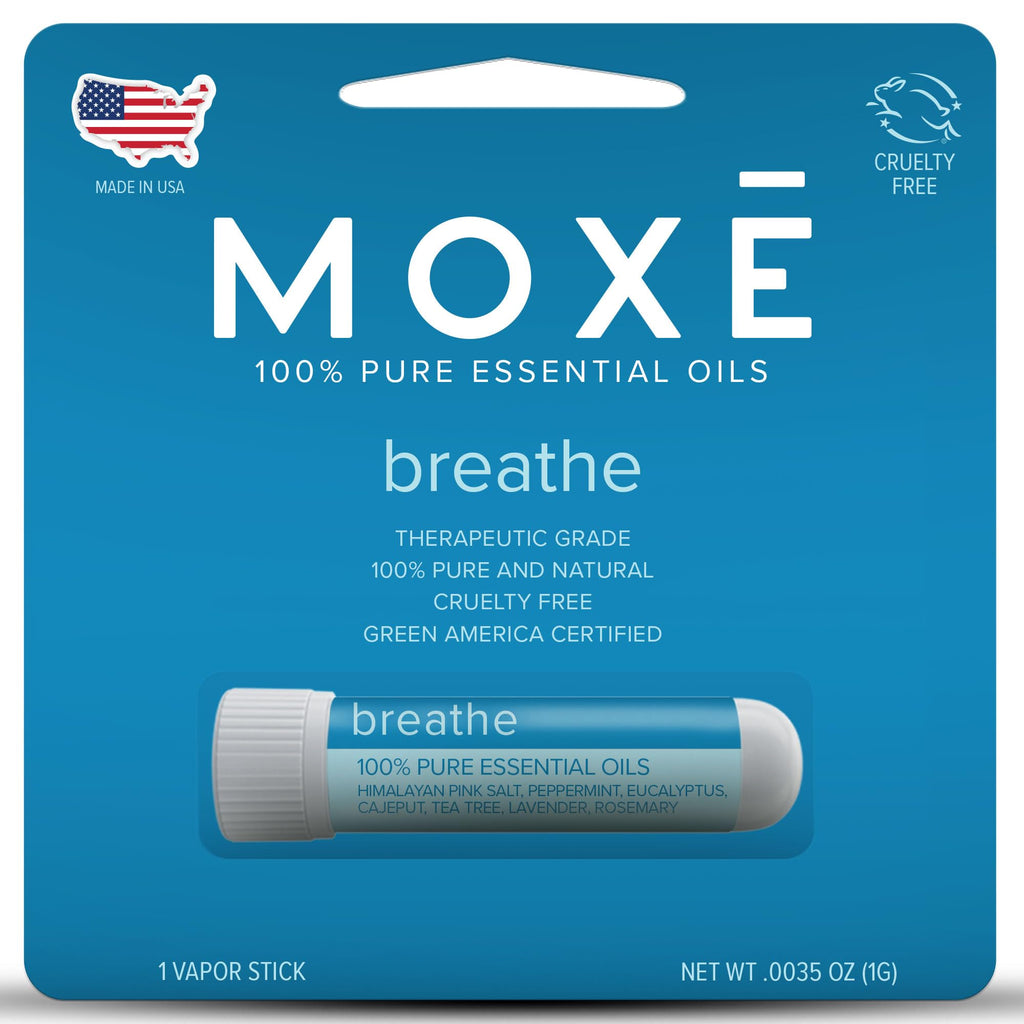 MOXE Breathe | Himalayan Salt Inhaler | Help Clear Congestion, Boost Focus and Improve Breathing | Natural Aromatherapy | Pepper