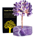 QLRSUXN Amethyst Crystal Tree of Life,4 Inch Natural Healing Stones,Reiki Energy Money Tree, Handmade with Copper Wire,Feng Shui