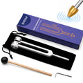 128Hz Weighted Tuning Fork Sets for Relaxation, Meditation & Sound Practice, with Massage Contact Tip and Gift Box