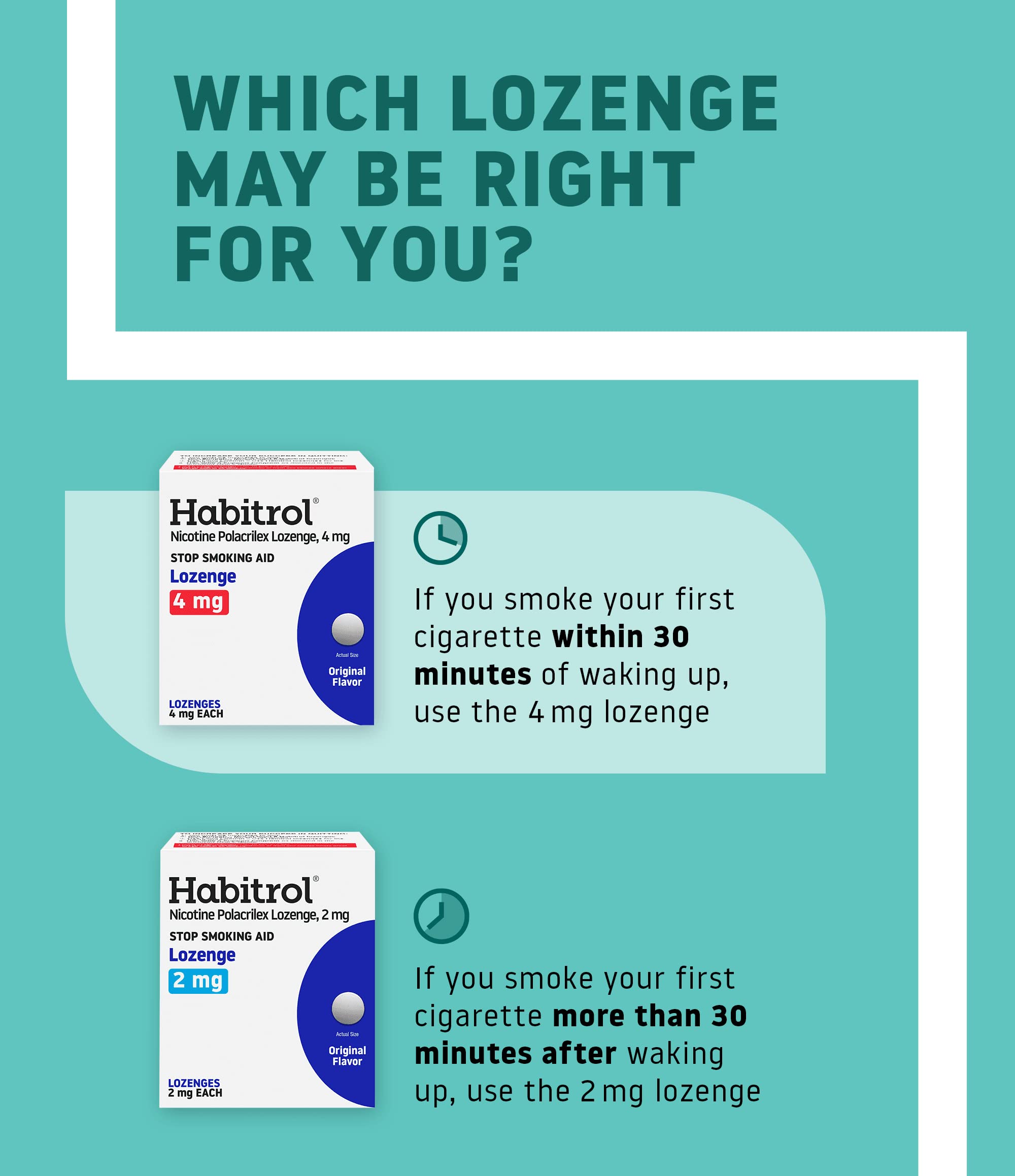 Habitrol Nicotine Lozenges 4 mg Original Flavor -135 Count - Stop Smoking Aid - Reduce Cravings and Withdrawal Symptoms
