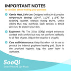 SooQi Rechargeable Cordless Heated Eye Mask - Weighted Compress with Graphene Heating for Dry Eyes, Fatigue, Sleep, and Travel
