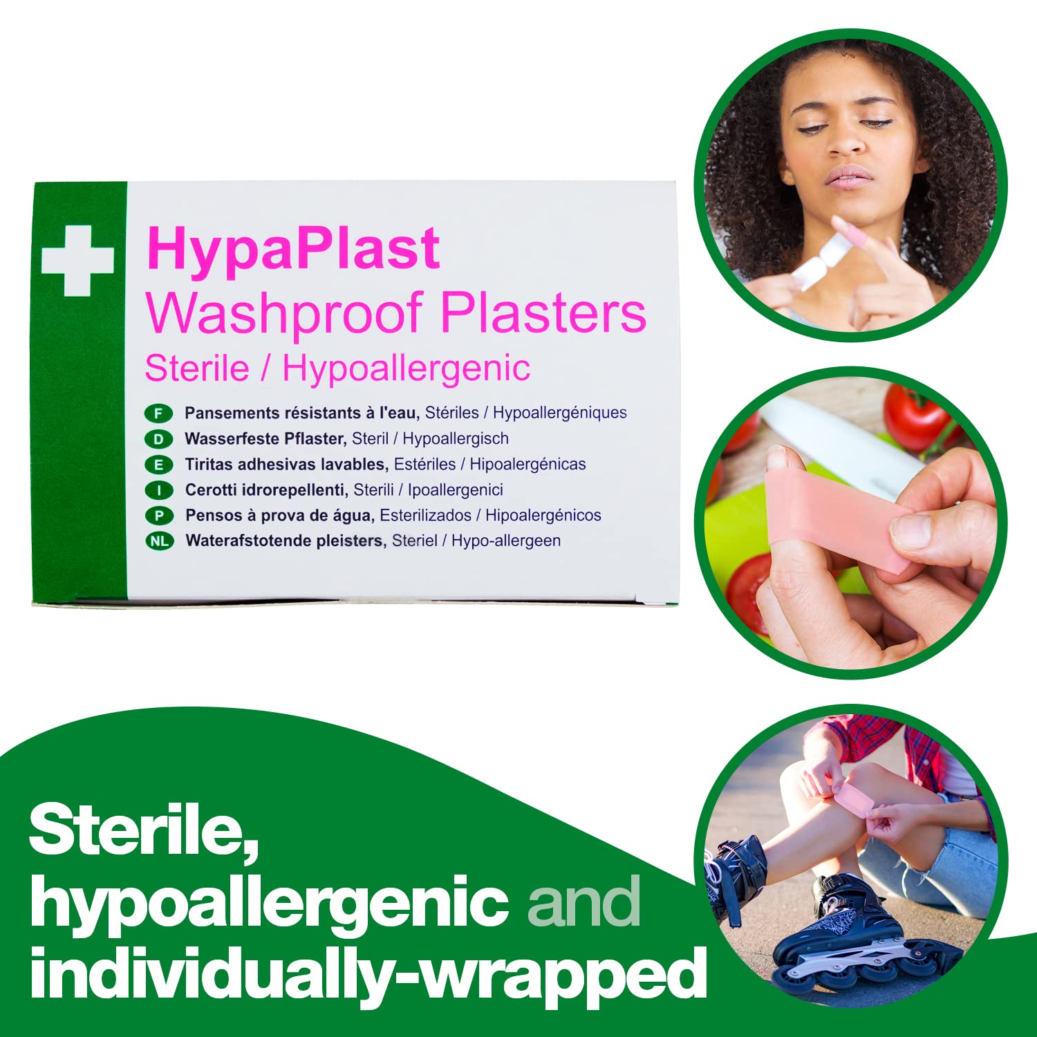 HypaPlast Washproof Plasters - 3.8 X 3.8cm (Pack of 100)