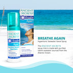 ANCIENT SECRETS Saline Nasal Spray - Breath Again Hypertonic Seawater Nasal Spray, Allergy & Sinus Relief, Nasal Congestion Mois