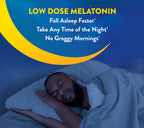 MidNite Back to Sleep Low Dose, 1.5 mg Melatonin Sleep Aid, Non-Habit Forming, Herbal Dietary Supplement for Adults, Drug-Free,