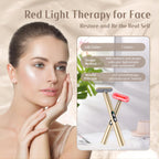 Fxtiaa Red-Light-Therapy-Wand-for-Face, 7 Colors LED Light Therapy Wand Eye Facial Red & Blue Rejuvenation Tool, Face Massager,