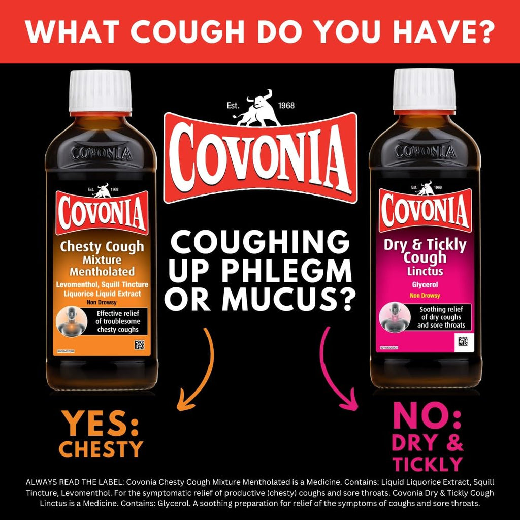 Covonia Dry & Tickly Cough Linctus Mixture Syrup, 150ml