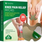 YOUCOPIA Knee Relief Heat Patches: 36 Count Natural Herbal Relieving Plaster for Long Lasting Muscle and Joint Relief - Mugwort 