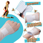 Nuanchu 2 Rolls Non-Woven Stretch Tape Breathable Bandage Tape Cohesive Wrap Roll Film (White,4 Inch X 10.94 Yard)