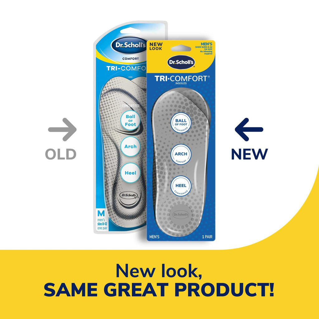 Dr. Scholls Comfort Tri-Comfort Insoles for Men, 1 Pair, Size 8-14