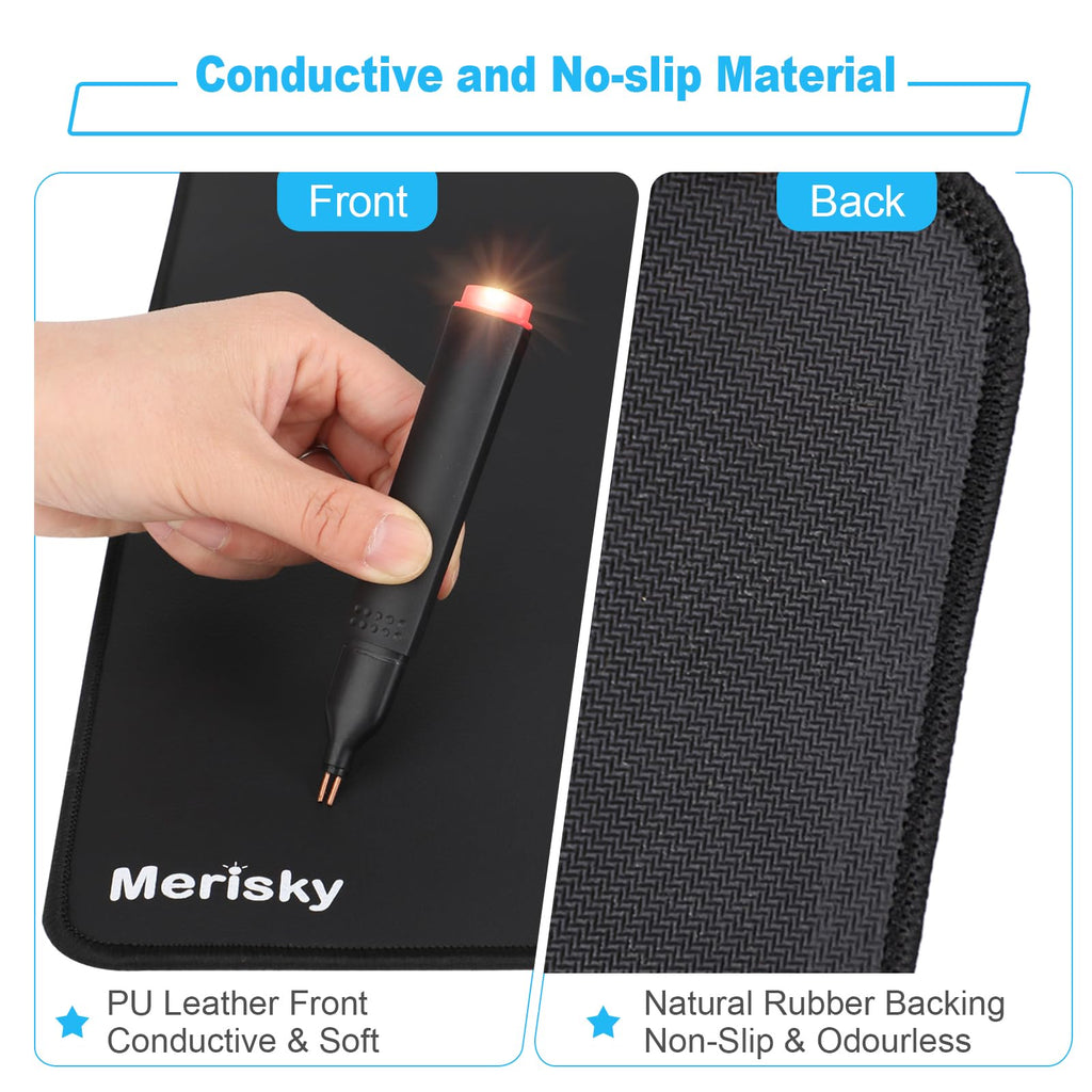 Merisky Grounding Mat, Grounding Pads for Feet Improved Sleep Energy Health, Upgraded Non-Slip Conductive Pad for Sleeping, Eart