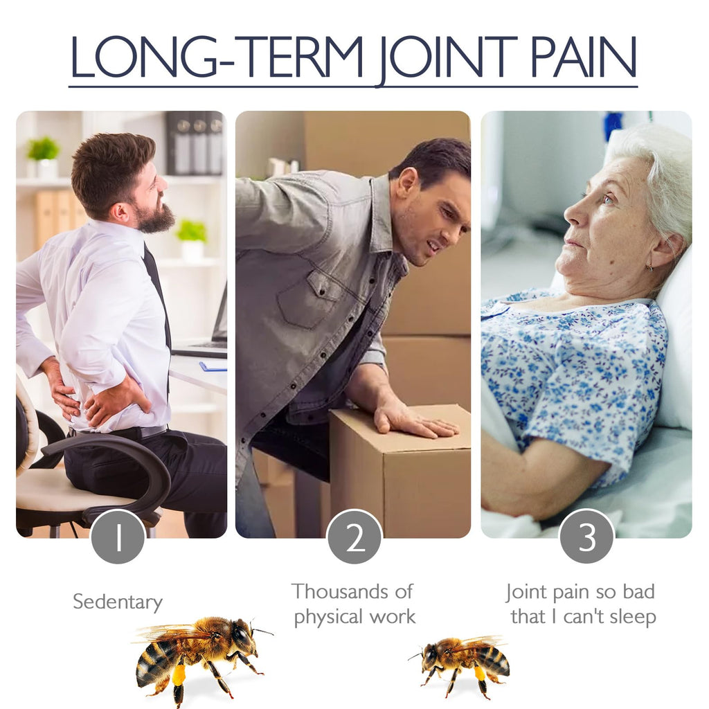 AQISI 2 PCS Bee Venom Joint Relief Moisture, New Bee Venom Cream, Provides for Back,Neck,Hands,Feet Joints Etc