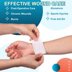 Colingmill 150 Pcs Non-stick Pads with Adhesive Tabs Easy Removal Breathable Gauze Pads 2 x 3 Non-adhesive Wound Dressing Highly