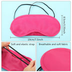 12 Pieces Multicolor Eye Mask Cover Lightweight Blindfold Sleep Mask with Nose Pad and Elastic Straps for Kids Women Men, 12 Col