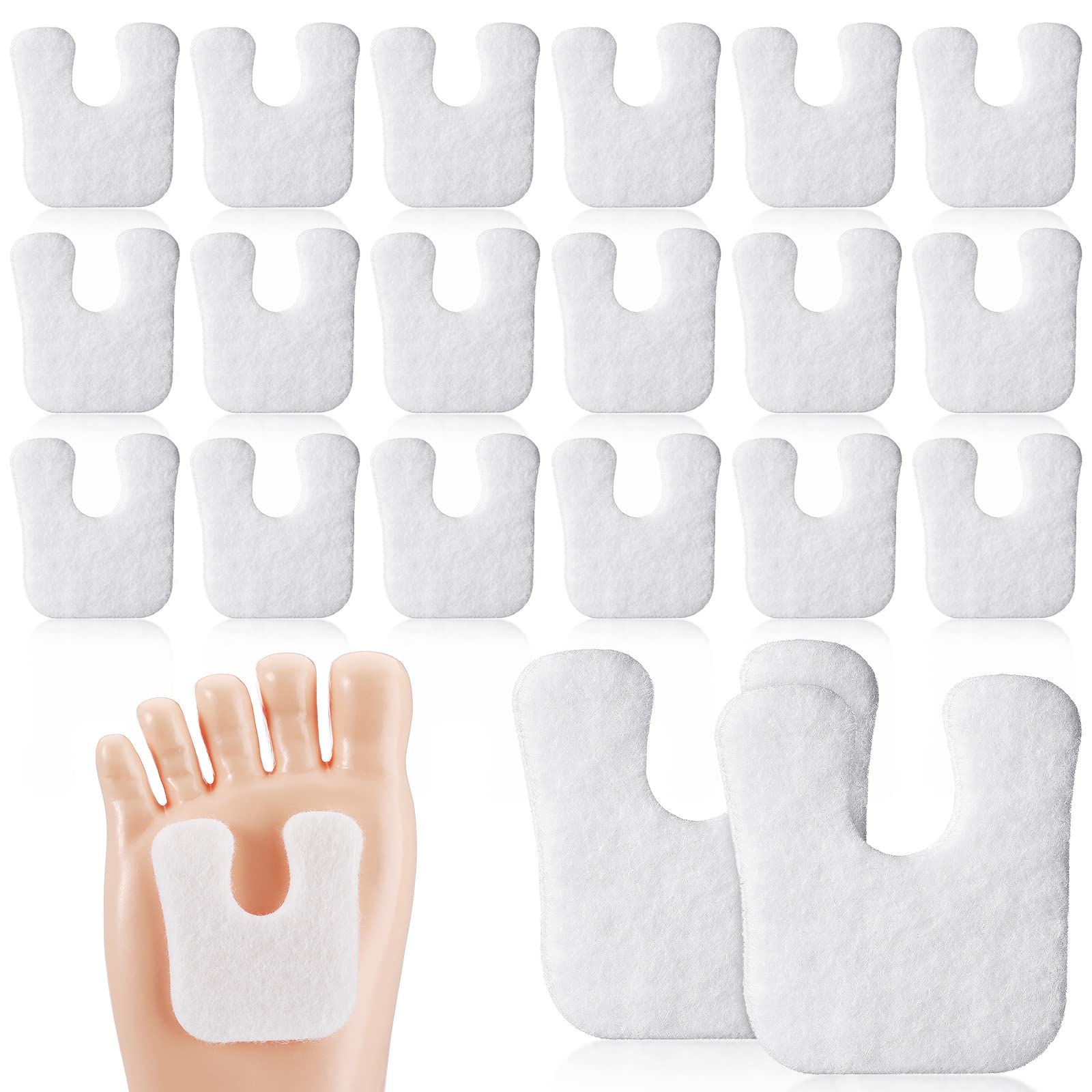 80 Pcs Callus Cushions U Shaped Felt Callus Pads Self Adhesive Foot Pads Soft Callous Pads for Foot for Protect Calluses from Ru