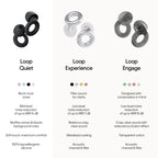 Loop Quiet Ear Plugs for Noise Reduction - Super Soft, Reusable Hearing Protection in Flexible Silicone for Sleep, Noise Sensiti