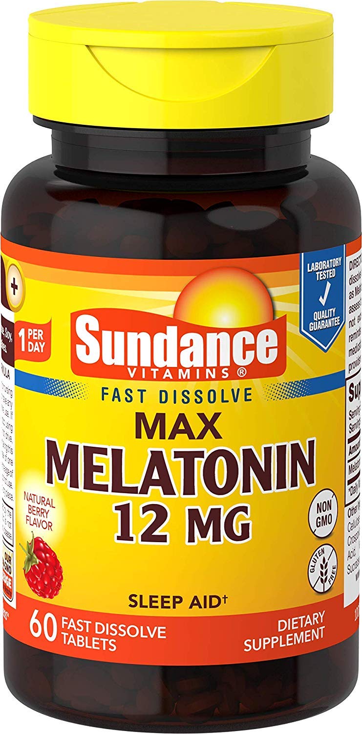 Sundance 12 Mg Melatonin Tablets, 60 Count, 2 Count