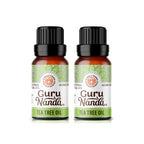 GuruNanda Tea Tree Essential Oil (2x0.5 Fl Oz) - 100% Pure, Undiluted Aromatherapy Oil for Diffusers, Massage, DIY Recipes, Help