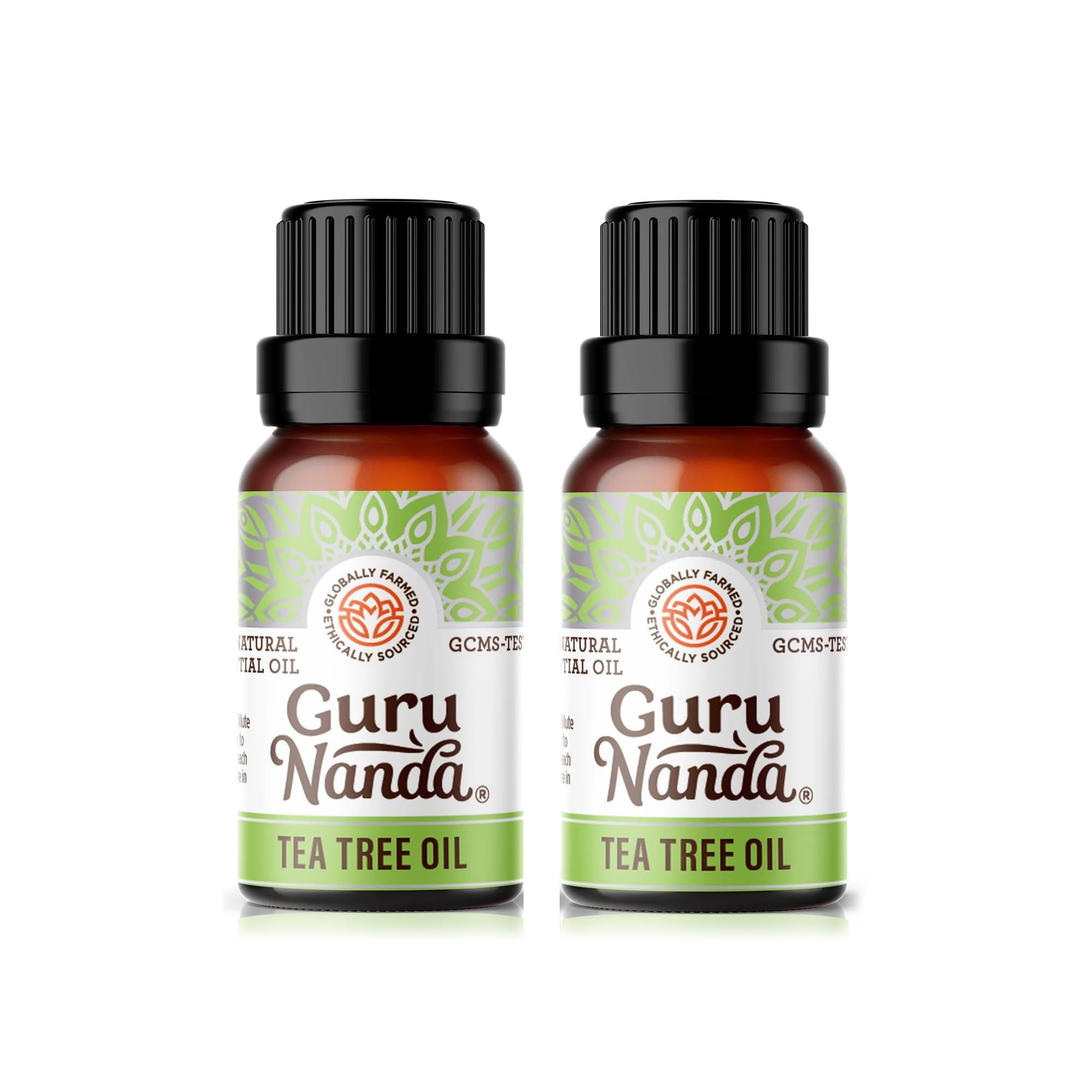 GuruNanda Tea Tree Essential Oil (2x0.5 Fl Oz) - 100% Pure, Undiluted Aromatherapy Oil for Diffusers, Massage, DIY Recipes, Help