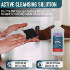 Epic Medical Supply 91% Percent Isopropyl Alcohol 91, Rubbing Alcohol Isopropilico 16 oz. Bottle, Multipurpose First Aid Antisep