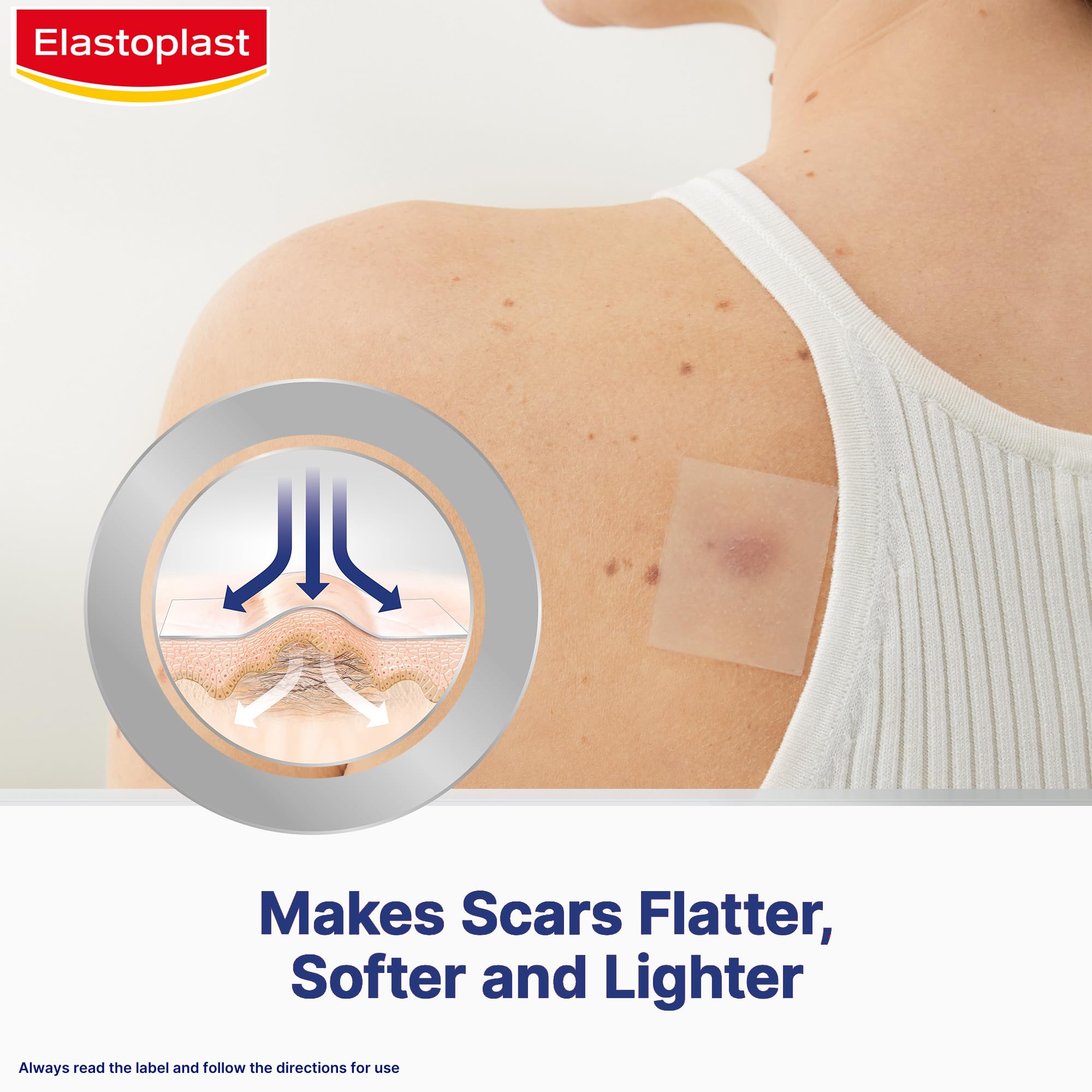 Elastoplast Scar Reducer Plasters (21 Pieces), Quick and Convenient Scar Cover Up Treatment, Scar Sheets to Reduce Visbility of