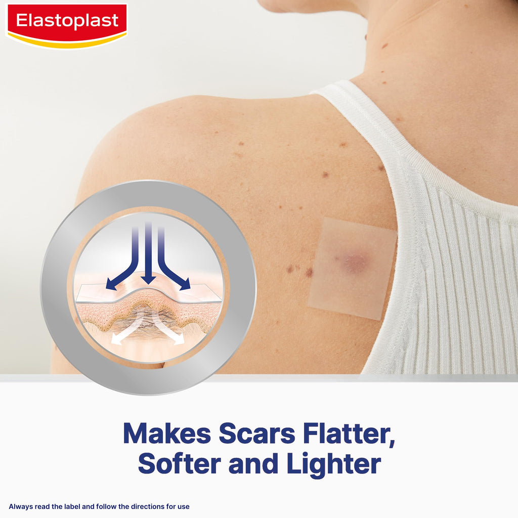 Elastoplast Scar Reducer Plasters (21 Pieces), Quick and Convenient Scar Cover Up Treatment, Scar Sheets to Reduce Visbility of