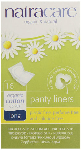 Natracare Panty Liners - Long - Wrapped - 16 Count