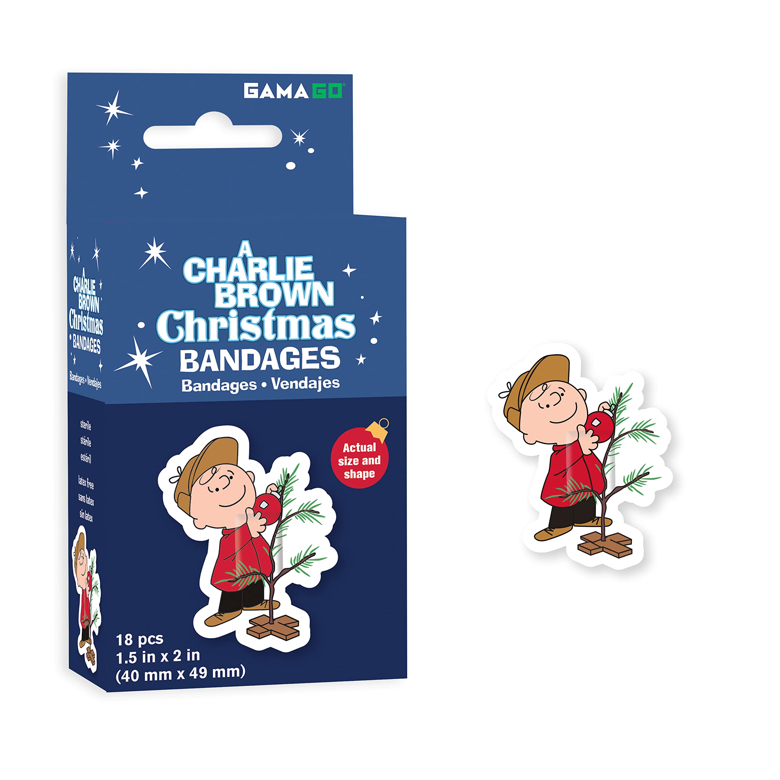 Peanuts A charlie Brown christmas Adhesive Bandages  Set of 18