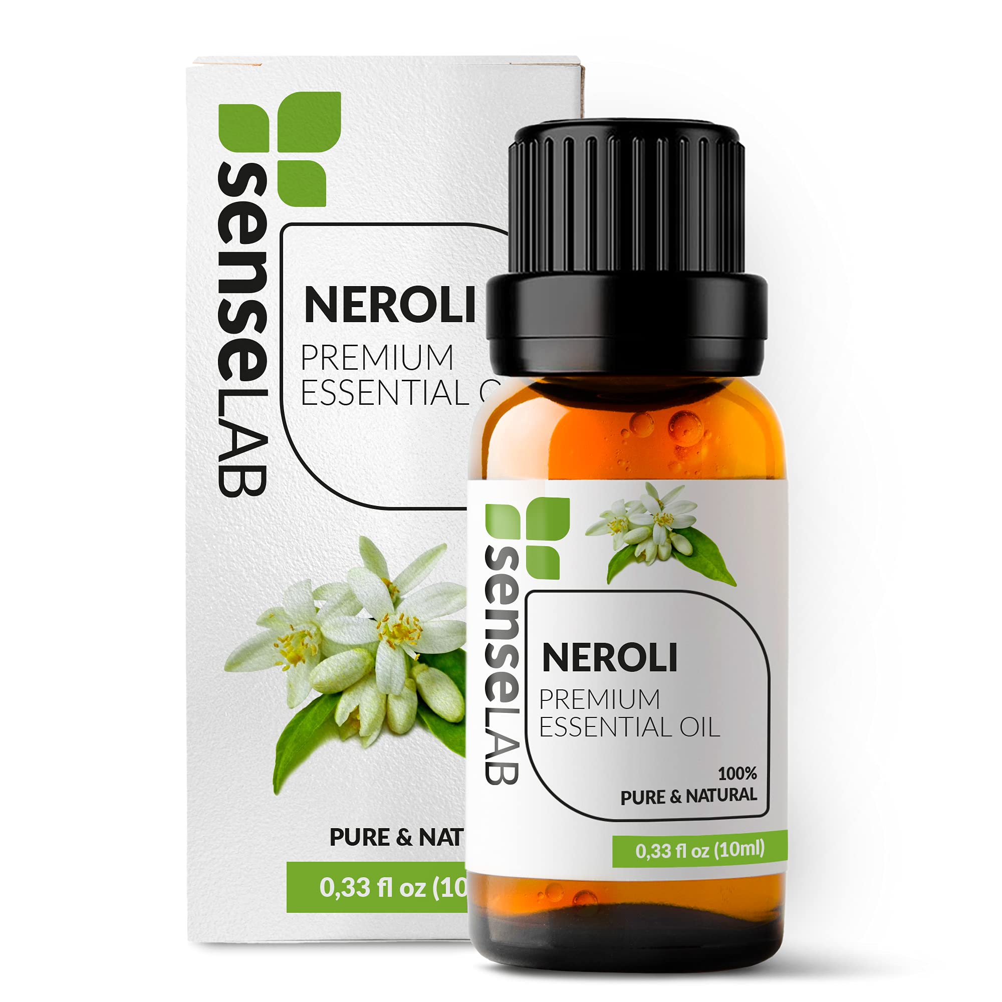 SenseLAB Neroli Essential Oil - 100% Pure Extract Neroli Oils - Therapeutic Grade Essential Oils - Oil Skin - Oil Hair - Oil Dif