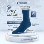 7BigStars Men Novelty Diabetic Loose Cotton Quarter Socks - 5 Pack Big Tall - Stripe Pattern - Sock Size 13-15 Shoe Size 12-15 X