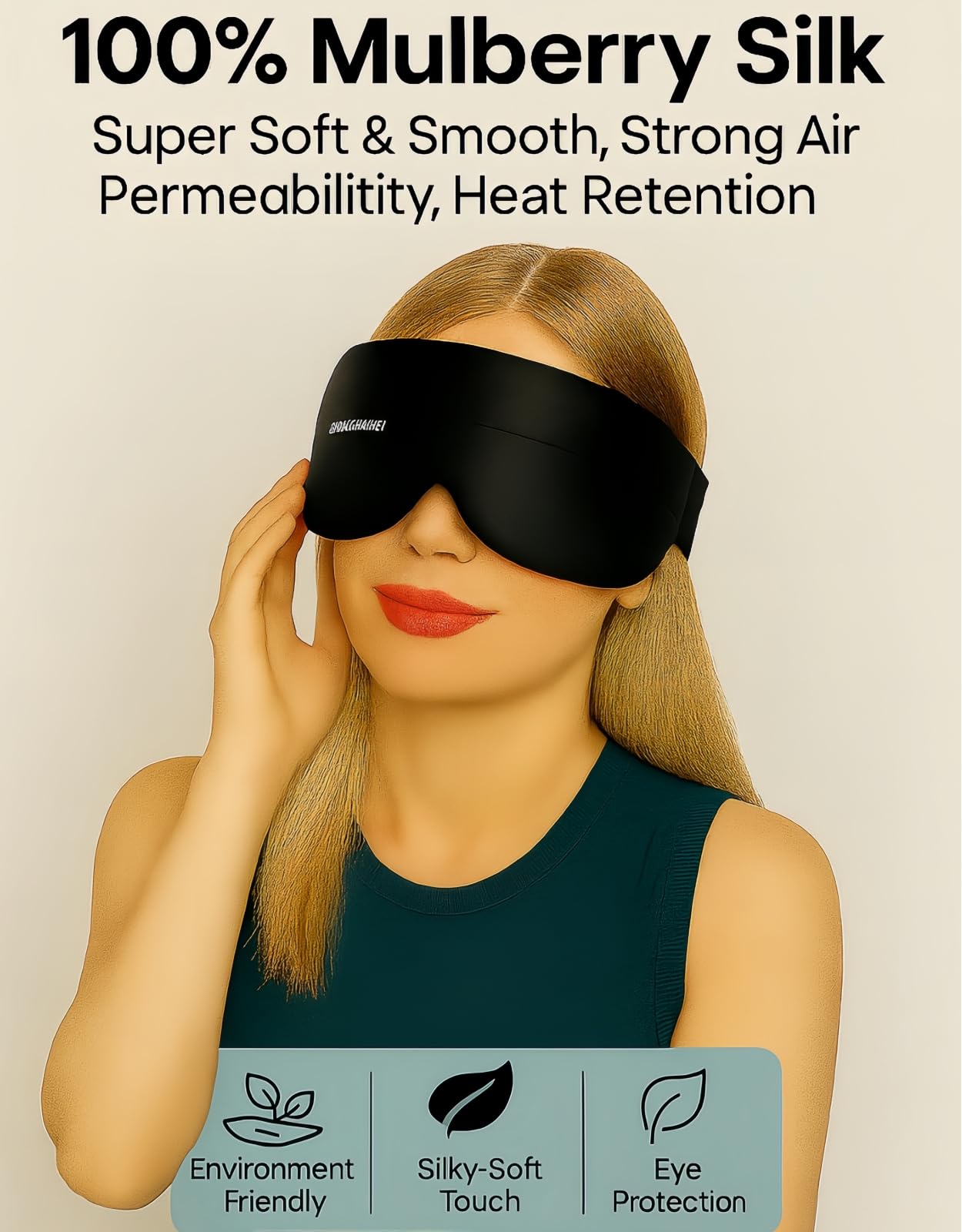 Heated Eye Masks for Dry Eyes, Cordless Silk Mask, 3 Heat Levels Electric Heating Pad for Eye Strain Relief & Fatigue,Ideal Eye