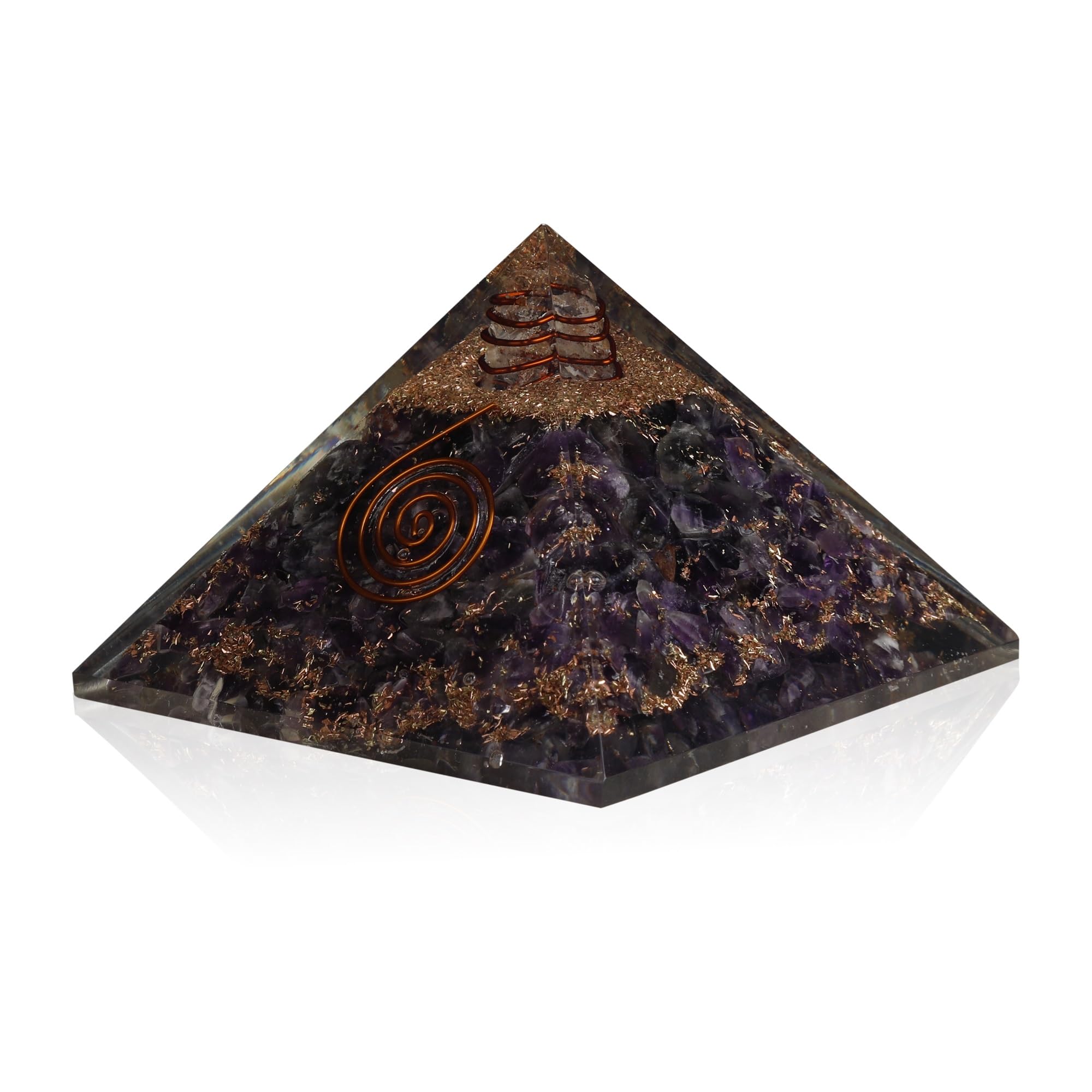 Orgone Pyramid-Orgonite Healing Crystal Pyramid-For Positive Energy & Protection, Crystal Gift For Women -Home & Office Crystal 