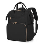 Fasrom Nurse Backpack for Work Women, Nursing Tote Bag with Laptop Compartment for Nursing Work and Home Health Care, Black (Emp