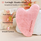 Rena Chris Gua Sha Facial Tools, Natural Jade Stone Guasha Tool, Manual Massage Sticks for Jawline Sculpting and Puffiness Reduc