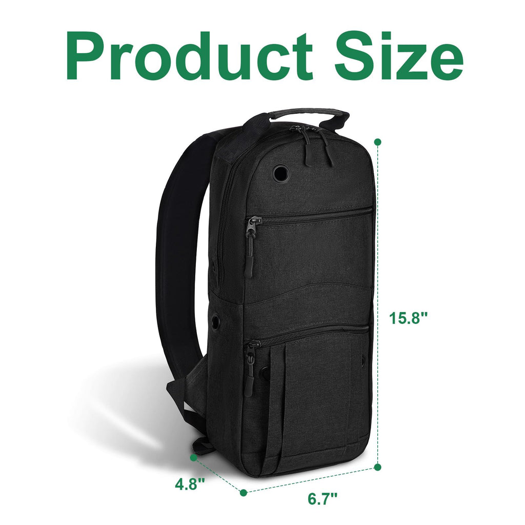 APDTEK Portable Oxygen Tank Backpack for Size M2, B/M6, C/M9, ML6, A/M4, M7, Comfortable Medical Oxygen Cylinder Backpack Bag wi
