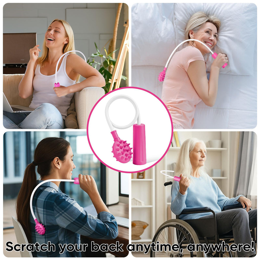 Upgraded Curved Back Scratcher for Women Men, 360 Flexible Bendable Foldable Back Scratcher Extendable, Telescopic Back Scratche